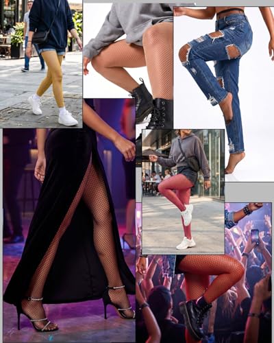 Image of ZINTEDI 2 Pairs Womens Fishnet Stockings High Waist Tights Fishnets Fishnet Tights for Women