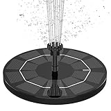 springbrunnen ☀【Einfach zu bedienen und zu installieren】: Setzen Sie einfach die Düse der Solar Springbrunnen Pumpe ins Wasser und platzieren Sie die Pumpe vollständig im Wasser. Der Brunnen wird perfekt in voller Sonne laufenSolar Teichpumpe eingebauter Brushless Motor mit längere Lebensdauer und geringeren Verbrauch.Hohe Energie umwandlungsrate und umweltfreundlich.