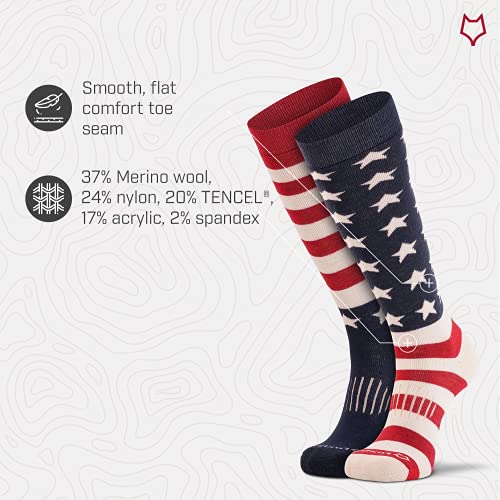Fox River Old Glory Over The Calf Extra Cushioned Merino Wool Ski Socks4