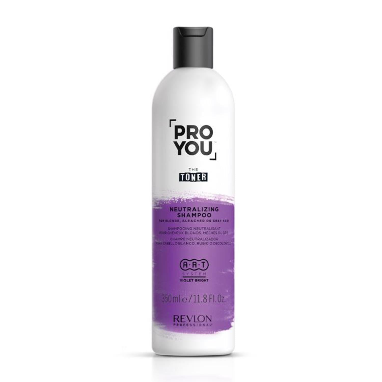 REVLON PROFESSIONAL PRO YOU THE TONER NEUTRALIZING SHAMPOO, Toning for Bleached Hair, Anti-Yellow, Blonde Hair, 350 ml