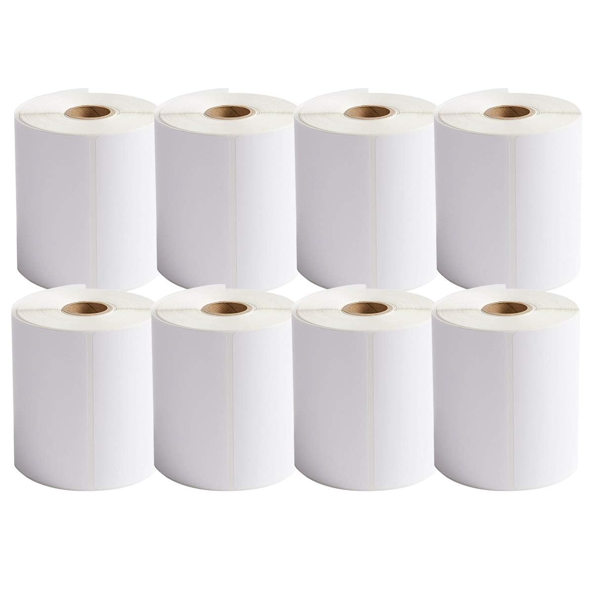 4X6'' Direct Thermal Shipping Labels – 8 Rolls, 500 Labels Per Roll (4000 Total) – Compatible with Zebra, Royal Mail, Inpost, EVRi Thermal Printers – Strong Adhesive, Easy Peel, Smudge Resistant.