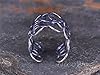 NicoWerk Ring Silber 925 Damen – Breiter, verstellbarer, schwarzer Silberring Damen 925 Silber im Vintage Stil, Schmuck für Frauen - SRI575 #4