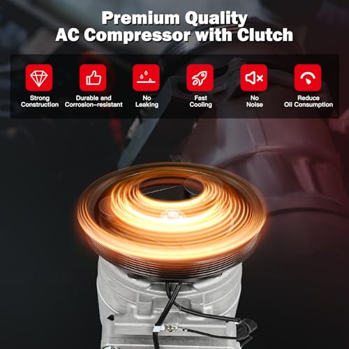 Image of cciyu Air Conditioning Compressor Fit for Hyundai Tiburon 2.7L 2003-2008 | AC Compressor Pump 57199 Powerful Cooling Quiet Operation