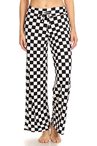 Image of Leggings Depot Women's Wide Leg Drawstring Pajama Pants for Lounge, Sleep