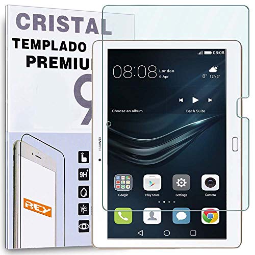 REY Protector de Pantalla para Huawei MEDIAPAD M2 10.1', Cristal Vidrio Templado Premium
