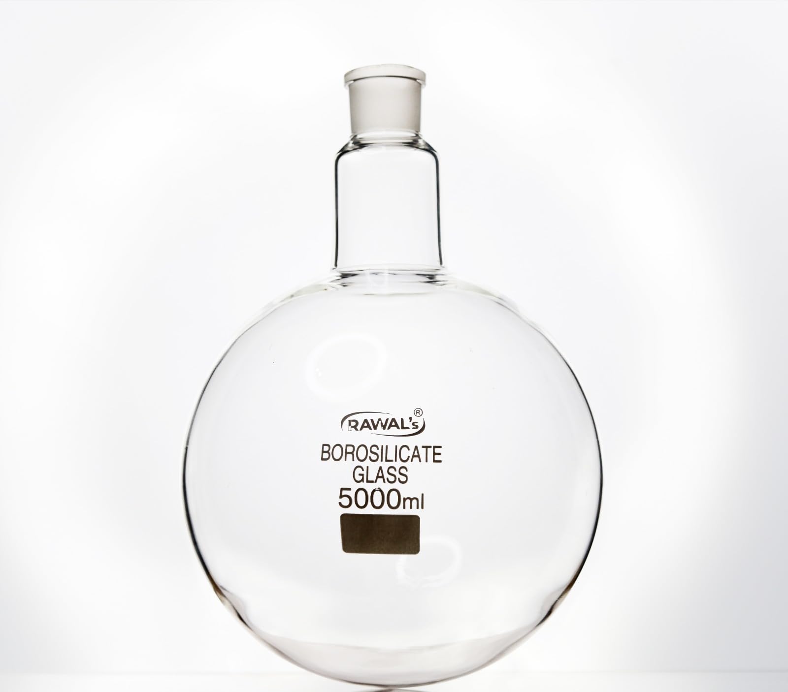 RAWALS Borosilicate Glass Round Bottom Long Neck Boiling Flask with Standard Joint 5000ml (B0CV5JZKSS) Amazon Price History, Amazon Price Tracker
