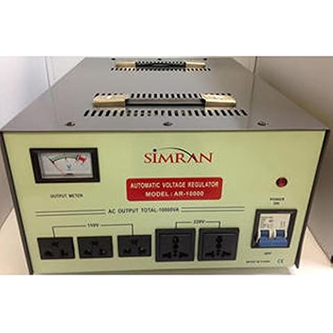 Simran 10,000 Watt 110 Volt - 220/240 Volt Voltage Regulator with Built-in Voltage Transformer Converter, AR-10000 Cover