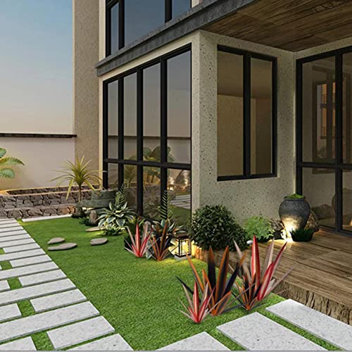 Tequila Rustic The Latest In 2022 Sculpture Metal Agave Plant Home Decor Rustic Hand Painted Metal Agave Garden Ornaments Outdoor Decor Figurines Home Yard Decorations Lawn Ornaments (2Pcs Red) #TOP5