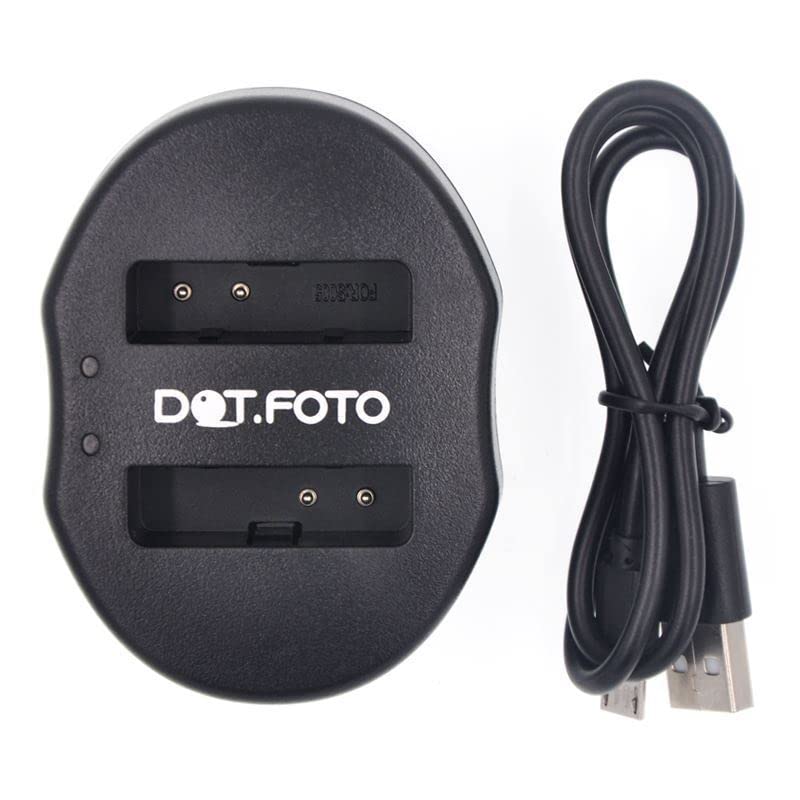 Fast USB Dual Battery Charger for Panasonic CGA-S005, CGA-S005E, DMW-BCC12 / Sam. IA-BH125C / Sig. BP-41 / Ric. DB-60, DB-65 / Kod. LB-080 / Pen. D-LI106 / Fuj. NP-70 / Lei. BP-DC4