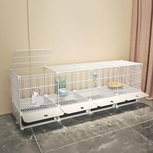 Clapier d'intérieur de grande taille en bois élégant pour le confort de votre lapin