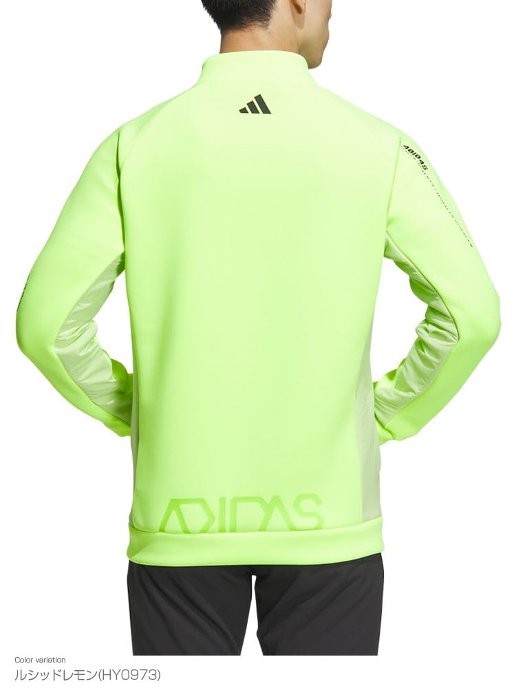 adidas ダンボールニットファブリックミックスフルジップジャケット　M adidas アディダス ゴルフ ダンボールニット ファブリック