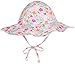 i play. Baby Girls' Brim Sun Protection Hat, Pink Spring Garden, 9-18 Months
