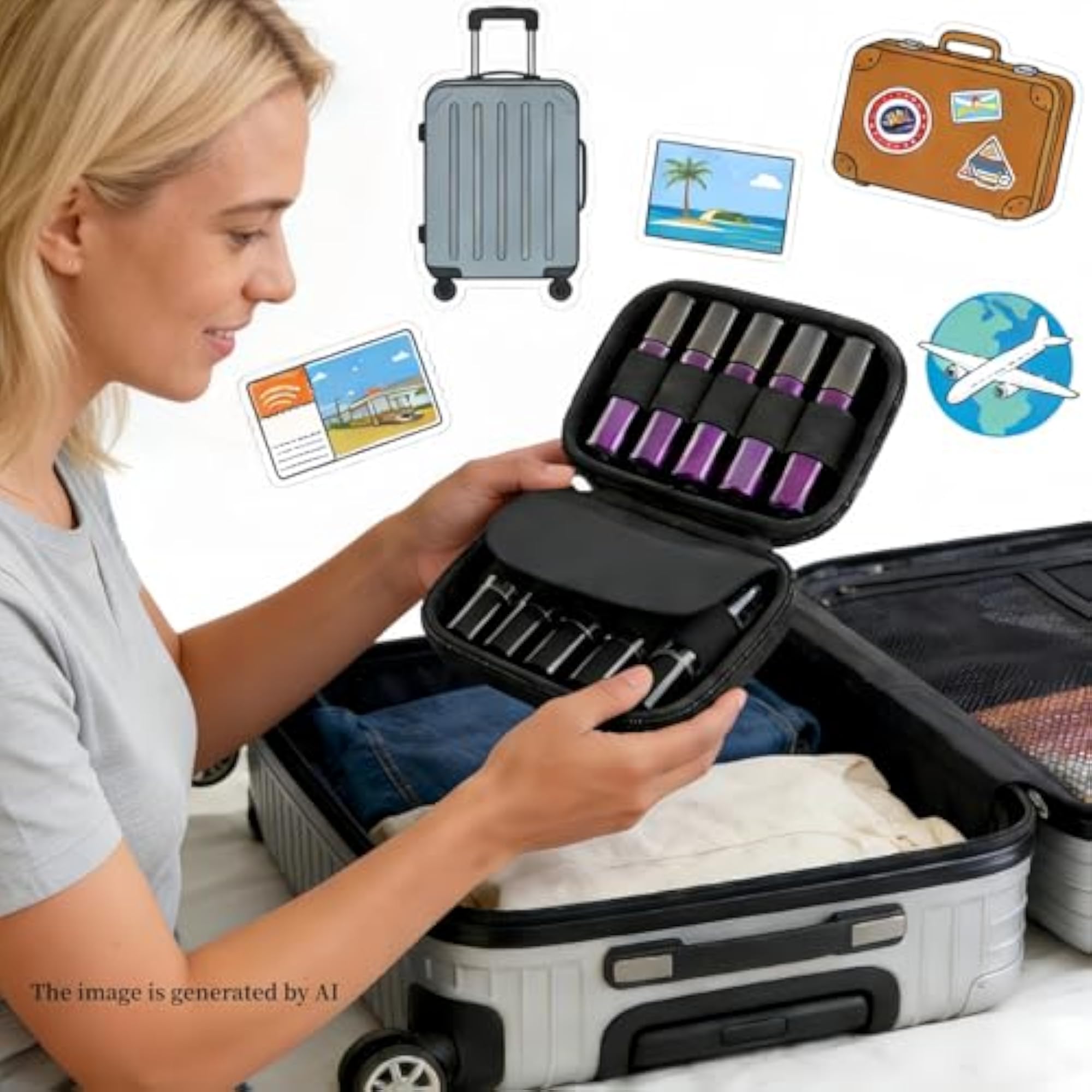 Essential Oil Carrying Case Organizer for 10 Bottles