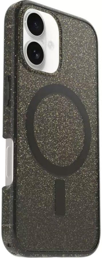 Image of OtterBox iPhone 16 Plus - Symmetry Series Case - Stardust Night (Silver Flake) - Snaps to MagSafe - Ultra-Slim - Raised Edges Protect Camera & Screen - Non-Retail Packaging