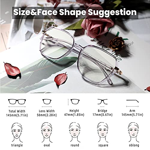 Image of ROCKNIGHT blue light glasses for women anti eyestrain headache,2 pack for computer gaiming tv and phones