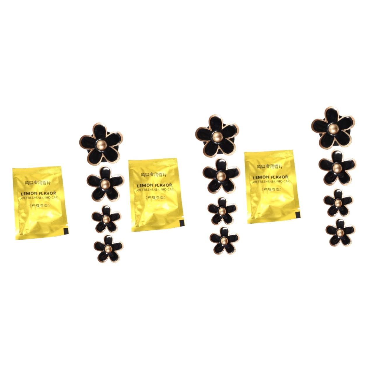 Healeved 12pezzi Diffusore Aromaterapico Fiore Per Auto Elegante Clip Profumo Per Decorazione Interne e Miglioramento Aria