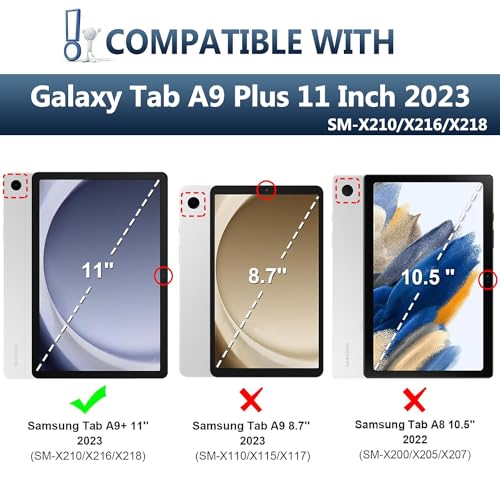 Funda para Samsung Galaxy Tab A9 Plus ideal para estudiar con teclado sutil 2