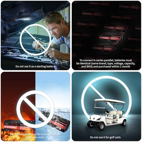 Image of 12V 600Ah LiFePO4 Battery, Built-in 200A BMS, 7680Wh Energy 10000+ Deep Cycles Rechargeable 12 Volt Battery Perfect for RV, Solar System, Off Grid, Home Energy Storage
