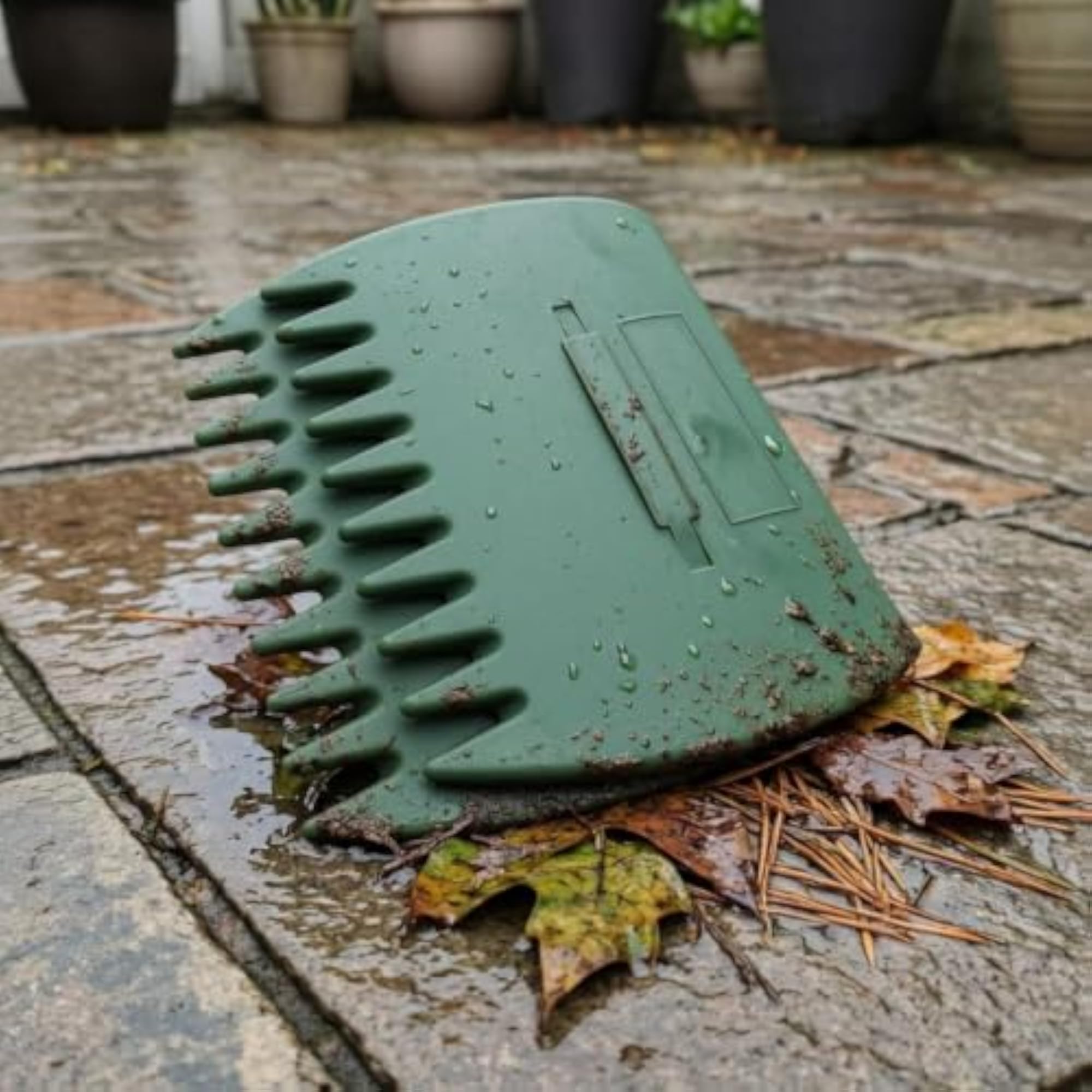 2 Pieces Curved Panel Hand-Held Foliage Grabber Rake