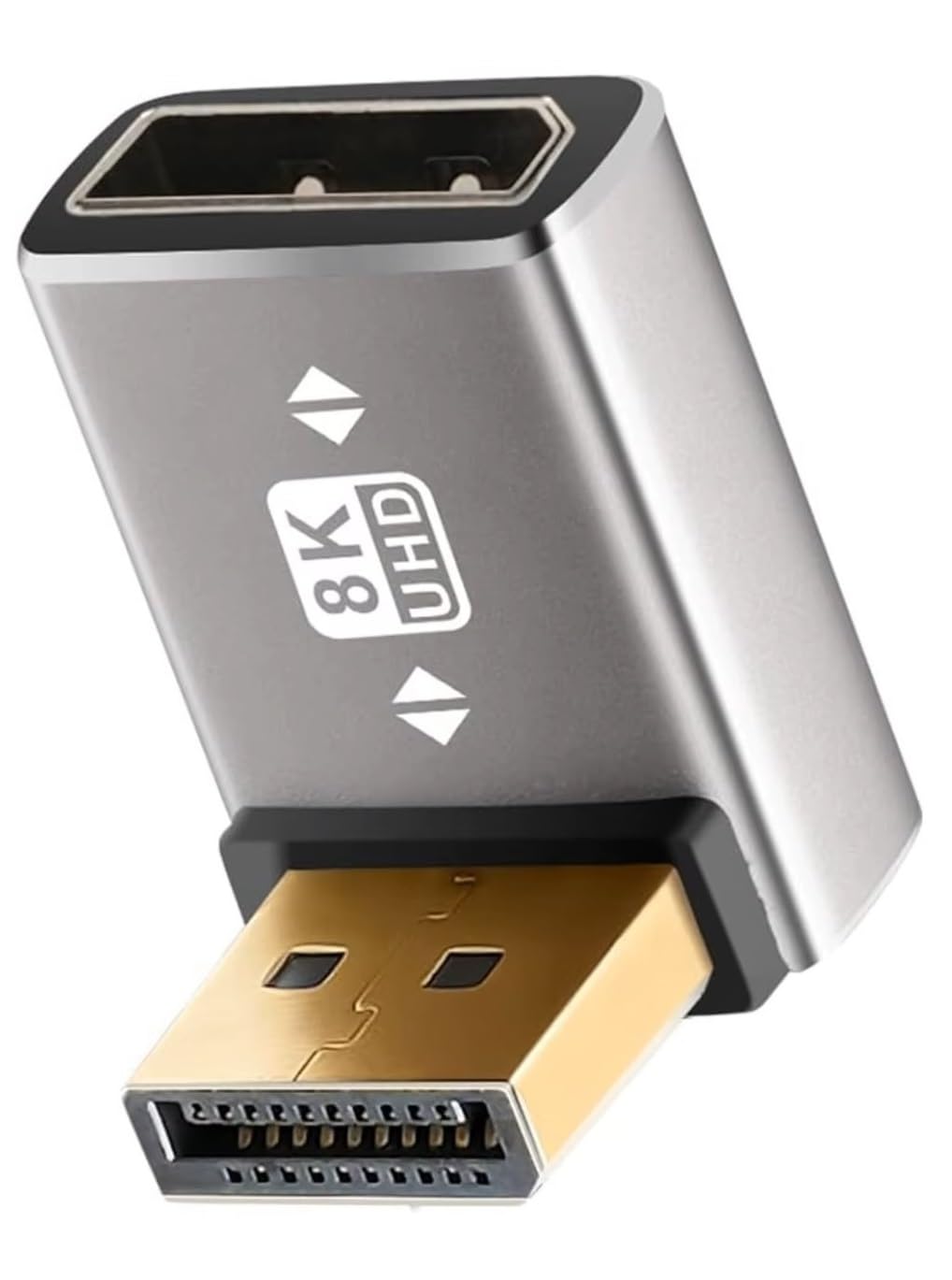 Adaptador Displayport Dp 90 Ou 270 Graus 8k 4k 2k UHD 2.1. Altíssima velocidade 32.4 Gbps