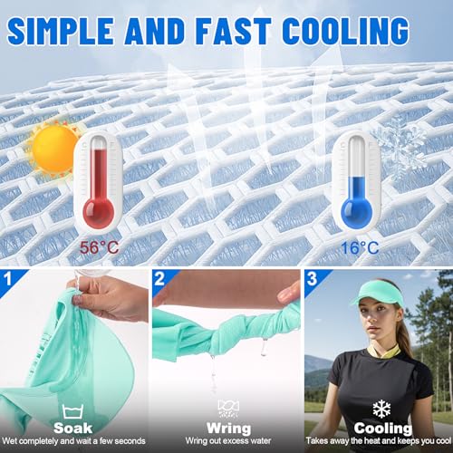 Image of Sukeen Cooling Stretchy Visor Free Size Cool Hat with UV Protection Brim Peak Vizor for Golf,Tennis,Cycling,Running