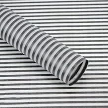 BBJ WRAPS Striped Flower Packaging Paper Waterproof Flower Wrapping Paper Floral Bouquet Gift Packaging Supplies 20 Counts Black