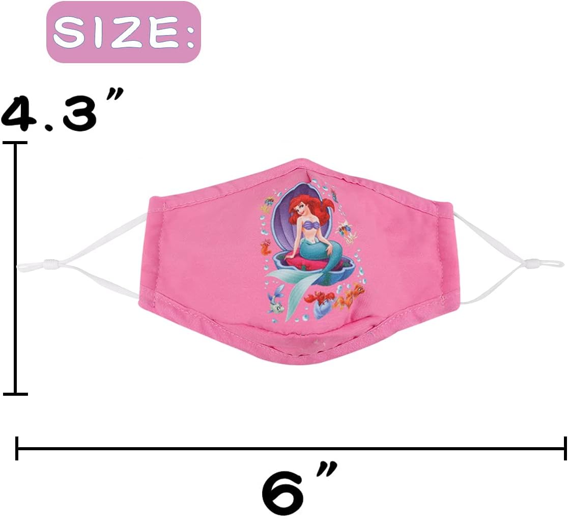 Reusable Face Cover with Adjustable Ear Loops, Kids Cute Designer Breathable Washable Funny Fabric Madks Facecover mascaras para niños, Mermaid Unicorn Pineapple Bling,NOT Intended For Use by Children 2 and Under