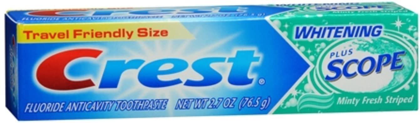 Crest Whitening Plus Scope Toothpaste Minty Fresh Striped 2.70 oz (Pack of 5)