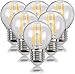 Produktbild HISAYSY LED Filament Lampe E27, 6W LED Edison G45 Leuchtmittel 470 Lumen, ersetzt 60W Glühfadenlampe, 2700K Warmweiß Glühbirne, 6er Pack [Energieklasse A++]