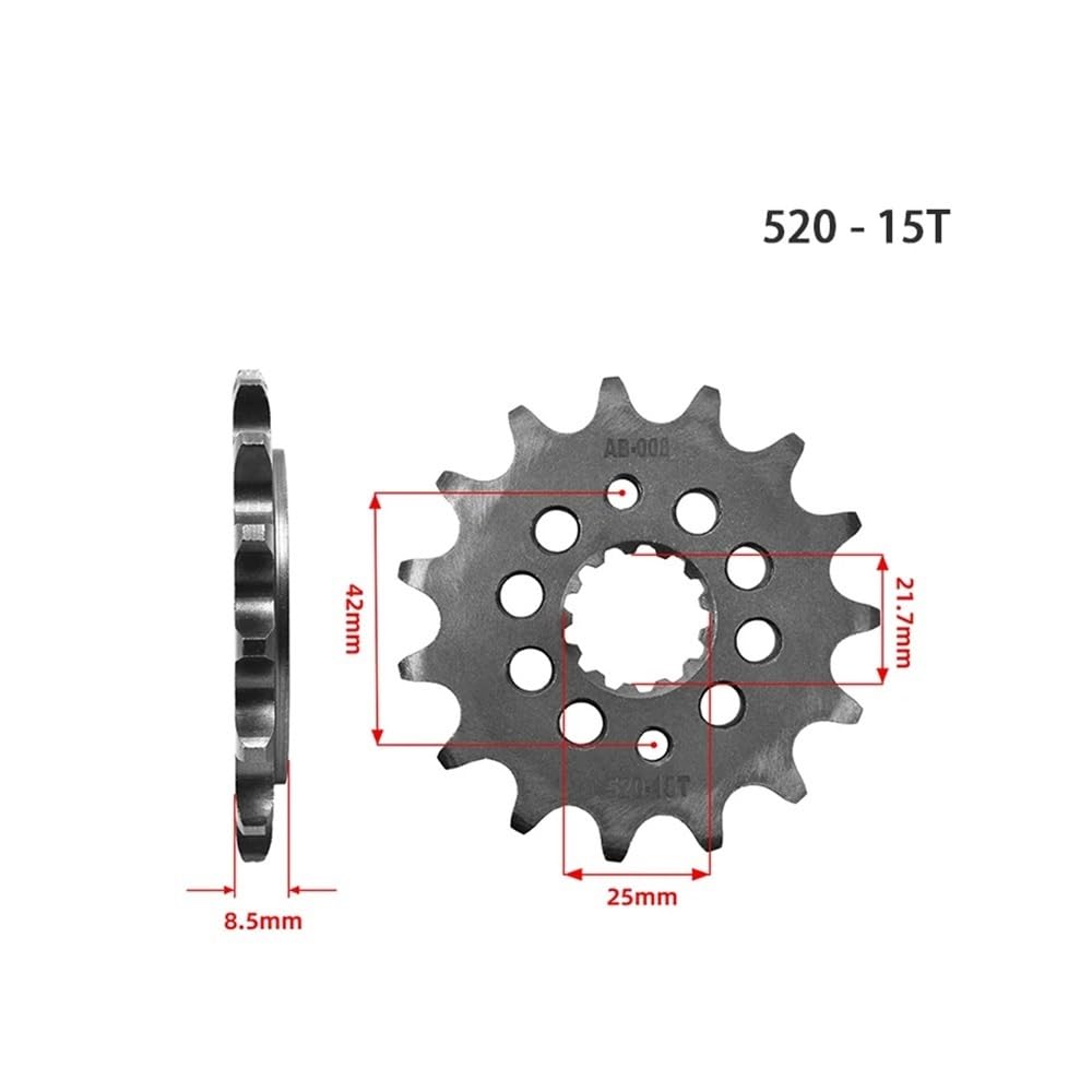 オーダー品 Amazon | 520チェーン 15/46歯 オートバイ 15T フロントスプロケット