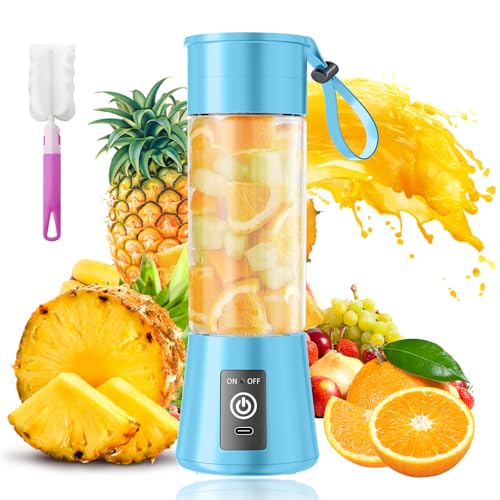 Image of Portable Personal Size Mini Blender - 2026 Upgraded Cordless Blender for Smoothies & Shakes, Type-C Rechargeable, 380Ml Traveling BAP Free Cup for Sports /Home, 20000Rpm /Min Speed