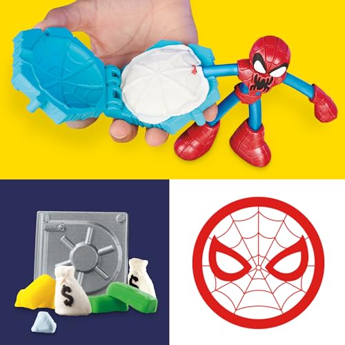 Play Doh Marvel Spider Man Coffret Attaque Tranchante avec Figurines Venom et Spider Man Jouet Créatif pour Enfants dès - vue 4