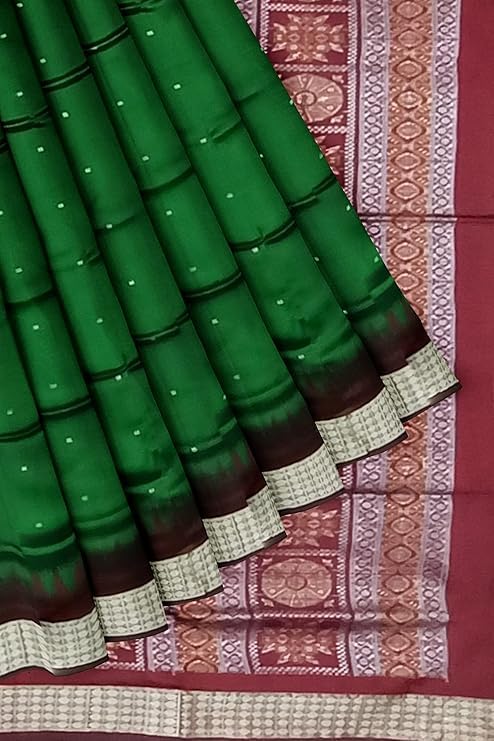Image of Handmade Pure Bomkai Silk Saree Khandua Natural Silk Ikkat Saree For Women /Ethnic Wear /Traditonal Saree /Handloom Saree With Regular Fit Blouse Piece