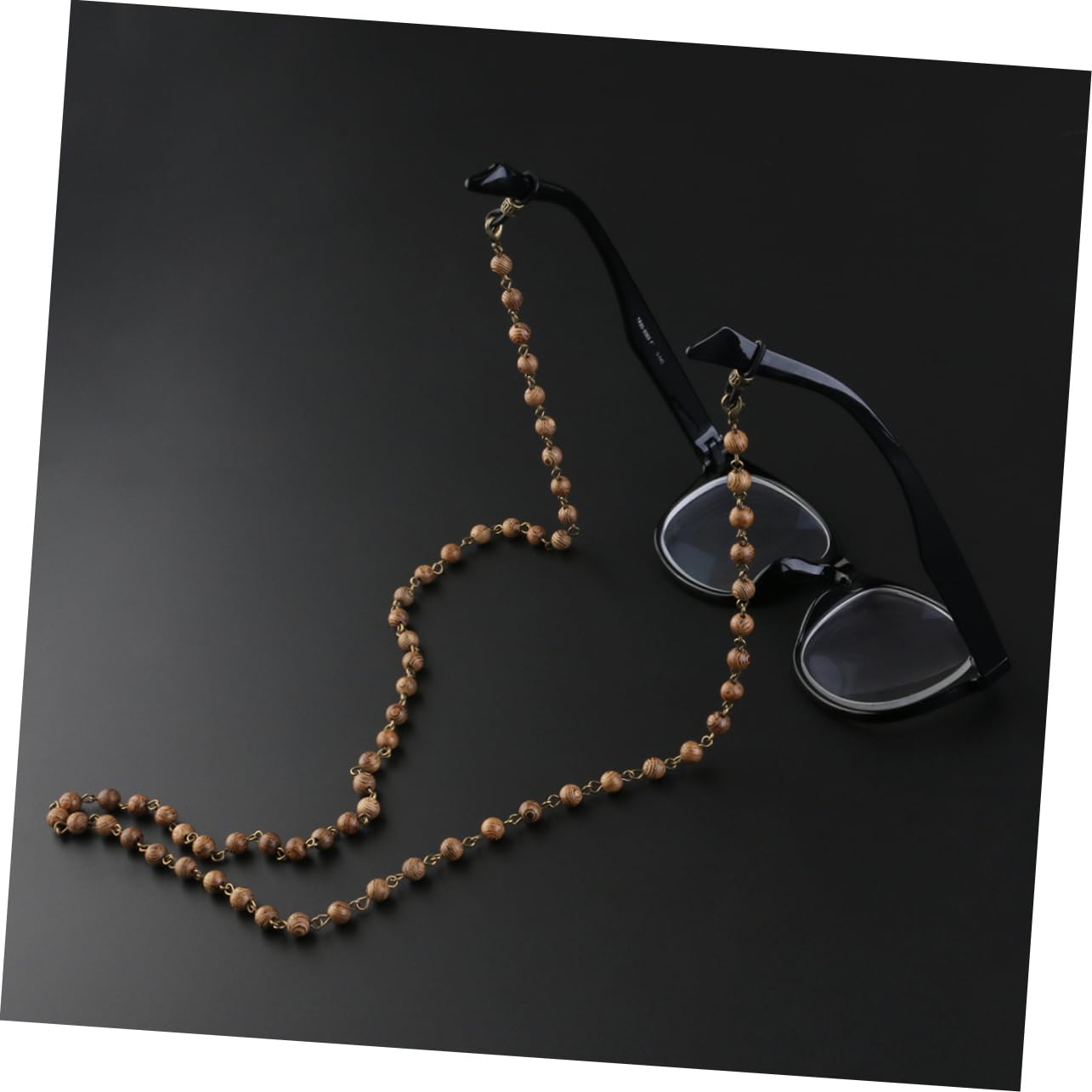 LIFKOME 3piezas Cadenas De Gafas De Madera Natural Perlas Soporte Para Gafas y Accesorios Antideslizantes Cuello