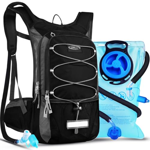 Lunidry Insulated Hydration Pack Backpack with 3L BPA Free Leak-Proof Water Bladder, Keep Liquids Cool for Up to 5 Hours, Daypack for Hiking, Running, Cycling, Hunting, Climbing