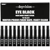 Depvision Eye Black Face Paint Stick for Sports,Waterproof Eye Black Baseball Gifts,Softball Football Face Body Paint for Halloween Makeup Colors Anti-Glare
