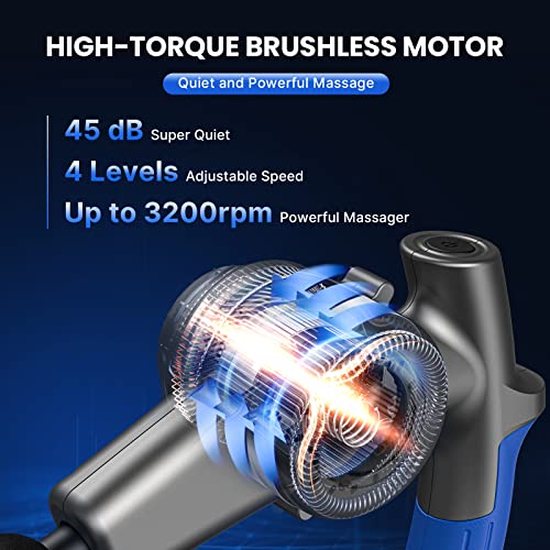 Pistola-de-Masaje-Muscular-RENPHO-Massage-Gun-Masajeador-de-Percusion-Profundo-con-Brazo-Ajustable-y-6-Cabezales-de-Masaje-Masajeador-Portatil-Ligero