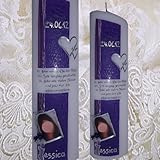 geburtstag sprüche 18 Ovalkerze (schräger Kopf)weiß 240x66mm mit Foto Ihr Spruch oder Glückwunsch*Auflagen-Farbe/Schrift-Farbe*Wählbar Andere Größen(Stumpenkerzen) möglich:400x40mm*400x50mm* 250x60mm*300x60mm*300x80mm