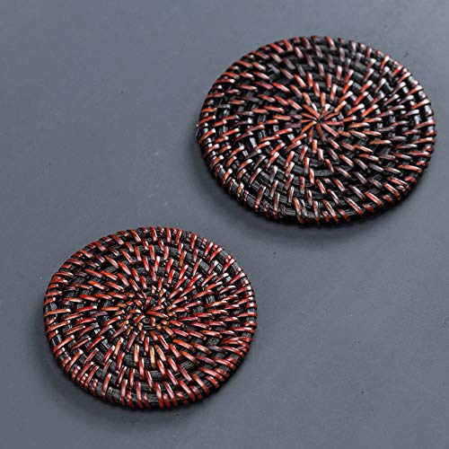 Dessous de verre rotin de bambou pour éviter brûlures de table - 5