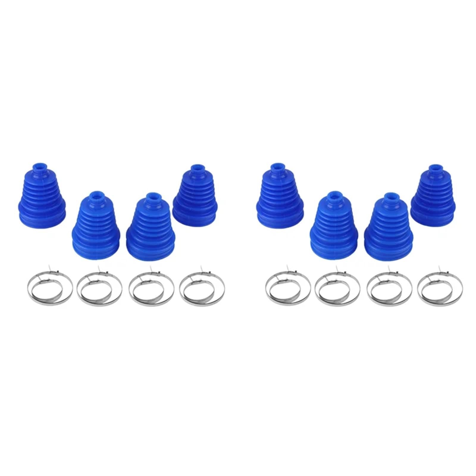 CV Joint Boot Kit 8 zestawów silikonowych osłon przeciwpyłowych do samochodów o stałej prędkości, zestaw wymiany osłony przegubu homokinetycznego Automotive CV Boots Gumowa Pokrywa Kurzu