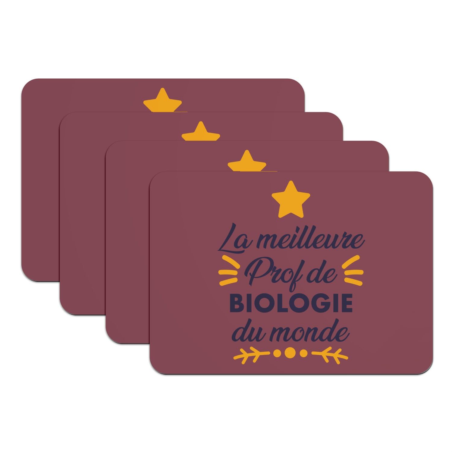 Prof de biologie sets de table en caoutchouc rouge grand format pour cadeau de fin d'année