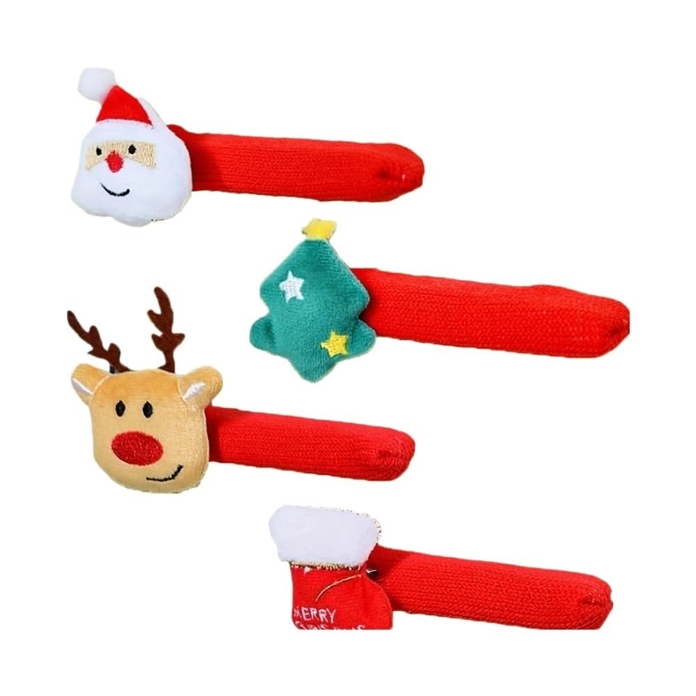 Tianshengqi 4Pcs Door Handle Decorations, Santa Claus Gloves, Tree,Room Covers Home Accessories