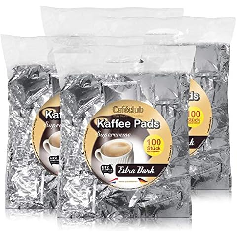 4x Cafeclub Extra Dark Kaffeepads Megabeutel je 100 stk. dunkle Röstung einzeln verpackt Cover