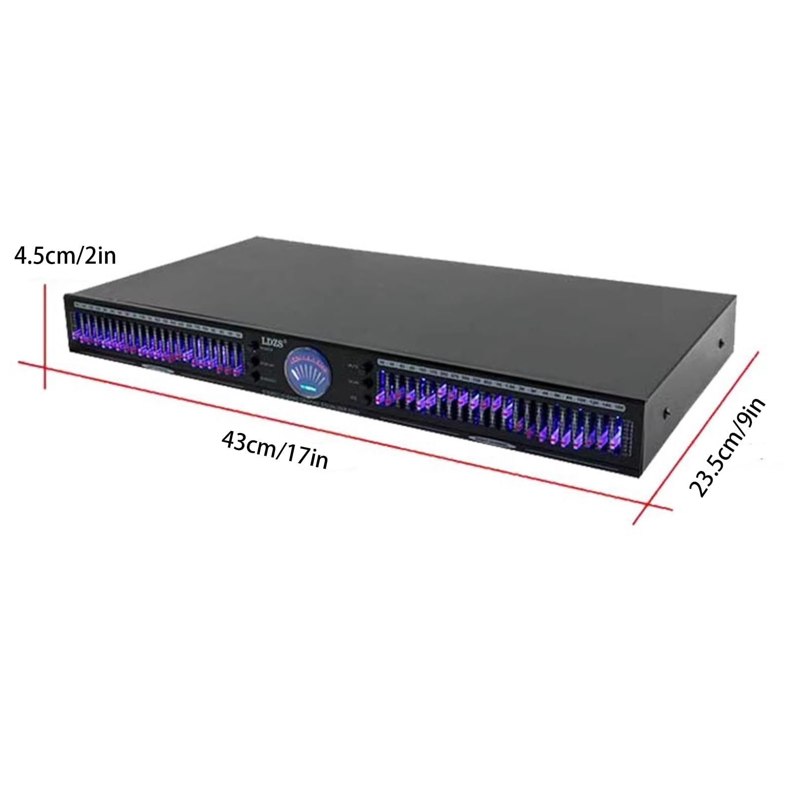 Ecualizador Digital de 22 Bandas, Ecualizador gráfico de Doble Canal, Ecualizador gráfico estéreo de Audio Digital con 10 Efectos preestablecidos, Ajuste de Graves, Medios y Agudos