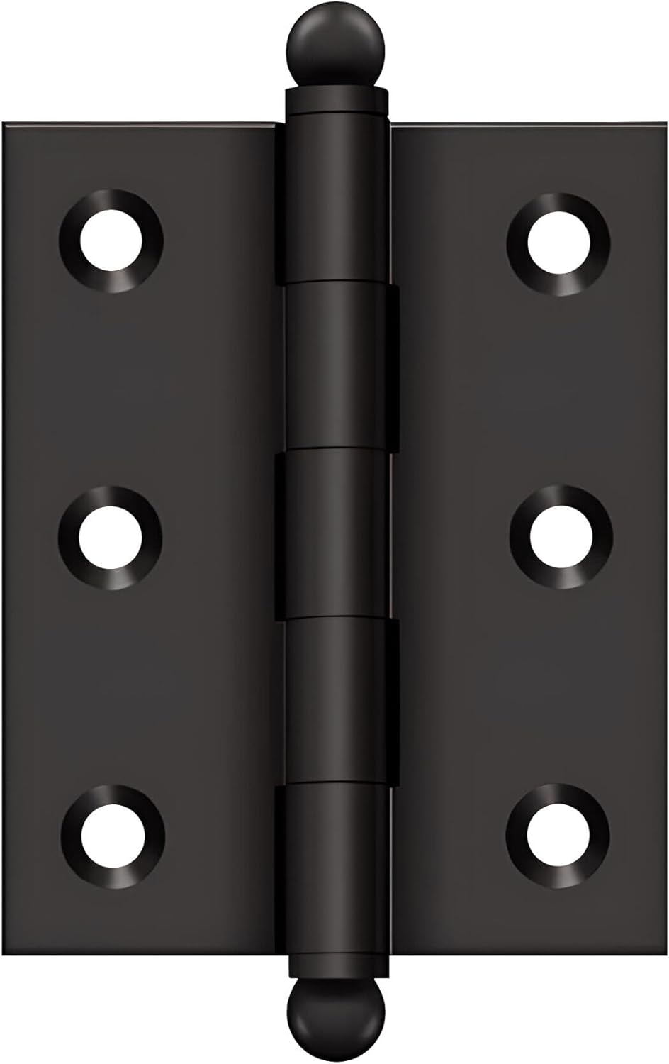 Deltana CH2520U10B Solid Brass 2-1/2-Inch x 2-Inch Cabinet Hinge with Ball Tips