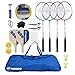 Triumph Sports Multi-Sport Versatile Combo Outdoor Game Net Set Includes Volleyball, Badminton, and Pickleball, Blue (35-7510-2)