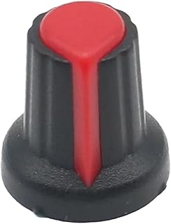 BUDAY 10 perillas potenciómetro de 15 x 17 mm, 6 mm, potenciómetro WH148 B10K, color amarillo, naranja, azul, blanco, rojo (Color: rojo)