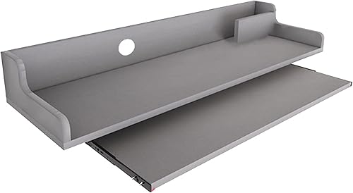 HORV - Bandeja de cama para laptop de montaje en pared litera de mesaloft de cama mesa flotante que ahorra espacio mesa de escritura para