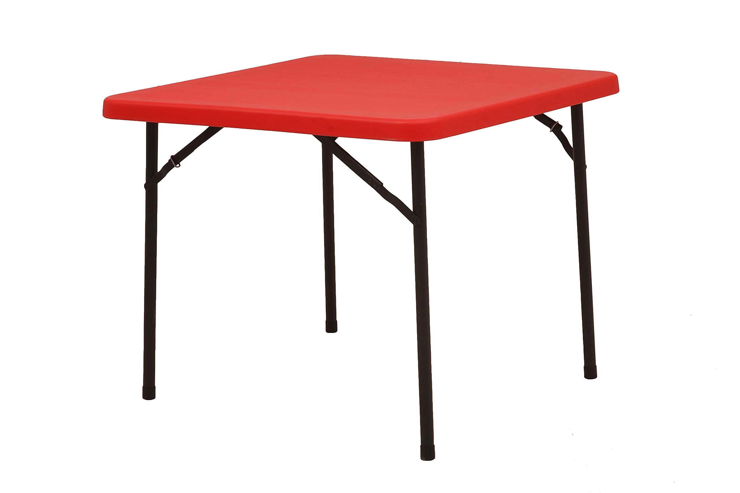 Mahjong Game Folding Table | Supreme Miami Plastic Square Table – Red (W-36, D-36, H-29 – inches)-image-16