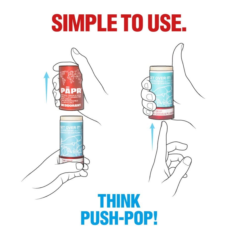 Miniatura 10 de PAPR-Desodorante natural en embalaje de papel, desodorante vegano para hombres y mujeres, sin fragancia artificial, aluminio y libre de crueldad,